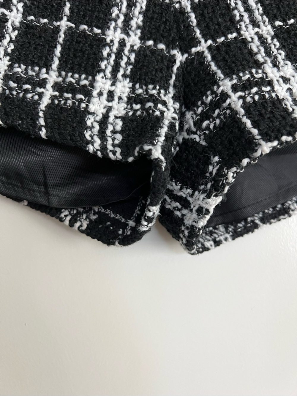 NWNT Storets - Black & White Plaid Tweed Women's Shorts - Picture 2 of 7